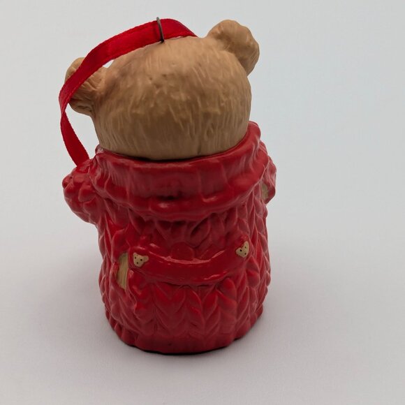 Hallmark Keepsake Snuggly Sugar Bear Bell 2001, Porcelain Christmas Ornament - Picture 5 of 12